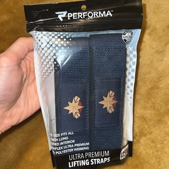 Performa | Weightlifting Straps One Size Never Used Navy Blue - Picture 2 of 4